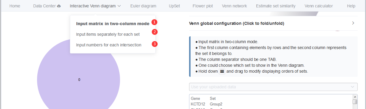 Three types of input ways.